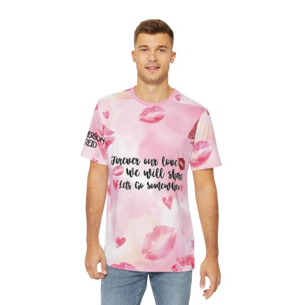 Forever our love we will share Men's Polyester Tee (AOP) - Image 3