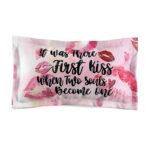 Pillow Sham - First Kiss Soulmates Microfiber Design