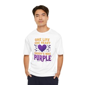Men's Performance T-Shirt - One Life One Heart Daddy's Was Purple - Tribute Tee, Father's Day Gift, Memorial Shirt, Grief Support, [...]