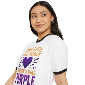 Heartfelt Tribute Unisex Cotton Ringer T-Shirt, Grief Support Tee, Memorial Day Shirt, Father's Day Gift, Loss of Loved One Apparel