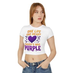 Heartfelt Women's Baby Tee - Perfect for Celebrations, Family Gatherings, Memorials, and Everyday Wear, Daddy's Was Purple Shirt, Gift [...]