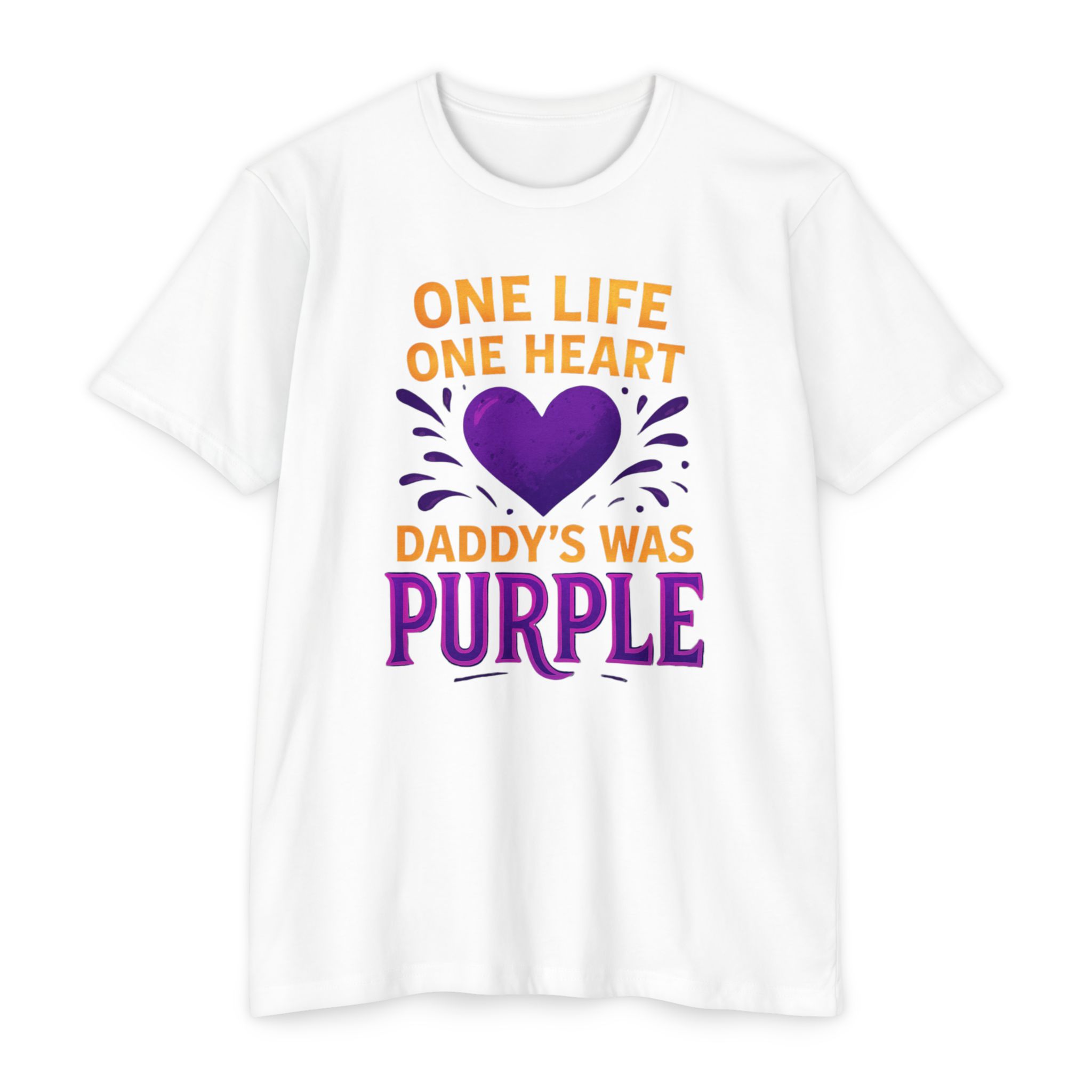 Purple Heart Tribute T-Shirt, Grief Awareness, Sympathy Gift, Memory Shirt, Heartfelt Mourning Tee, Celebration of Life Attire - Image 2