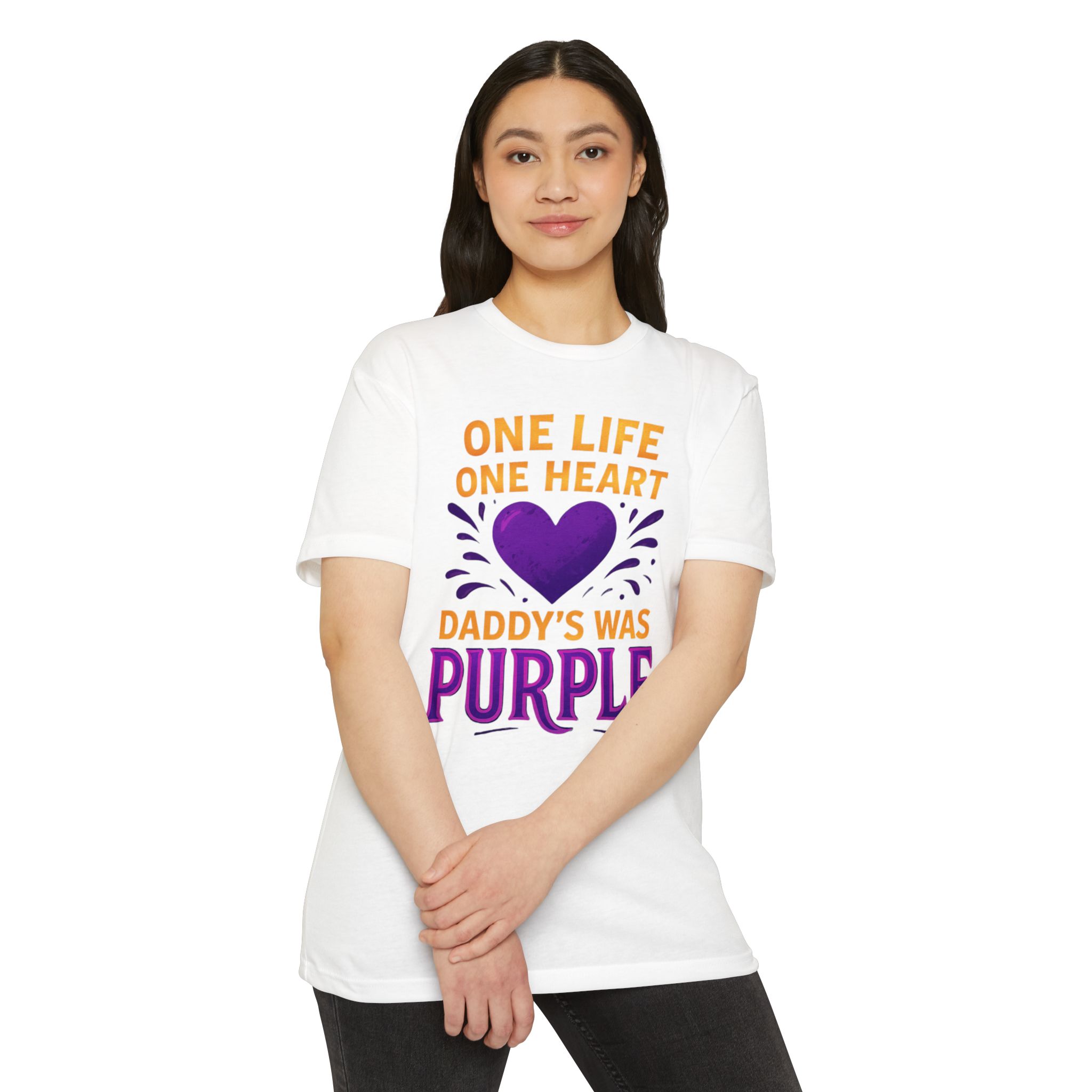 Purple Heart Tribute T-Shirt, Grief Awareness, Sympathy Gift, Memory Shirt, Heartfelt Mourning Tee, Celebration of Life Attire